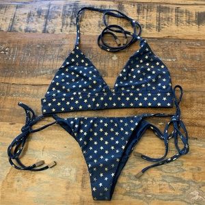 Beach Babe Gold Stars Bikini patriotic swim